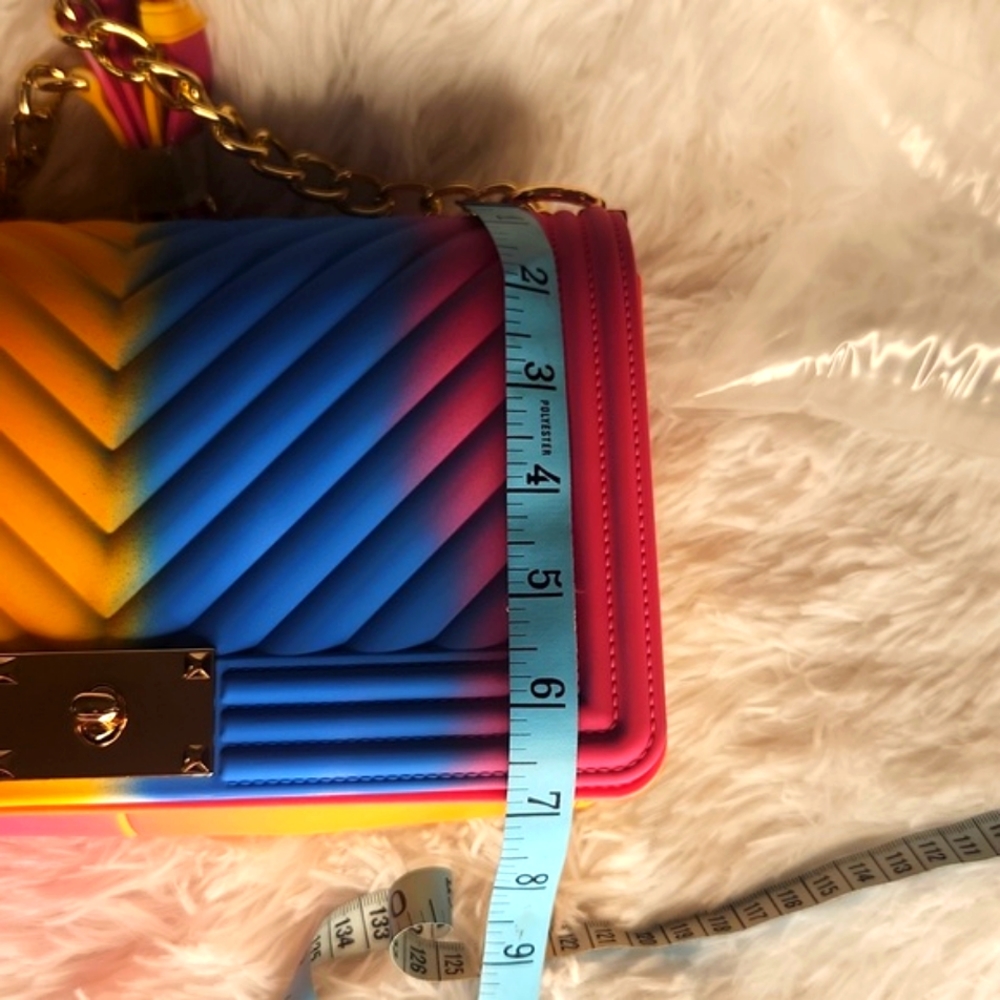 Multi Color Rectangular Shoulder Bag - Picture 11 of 15